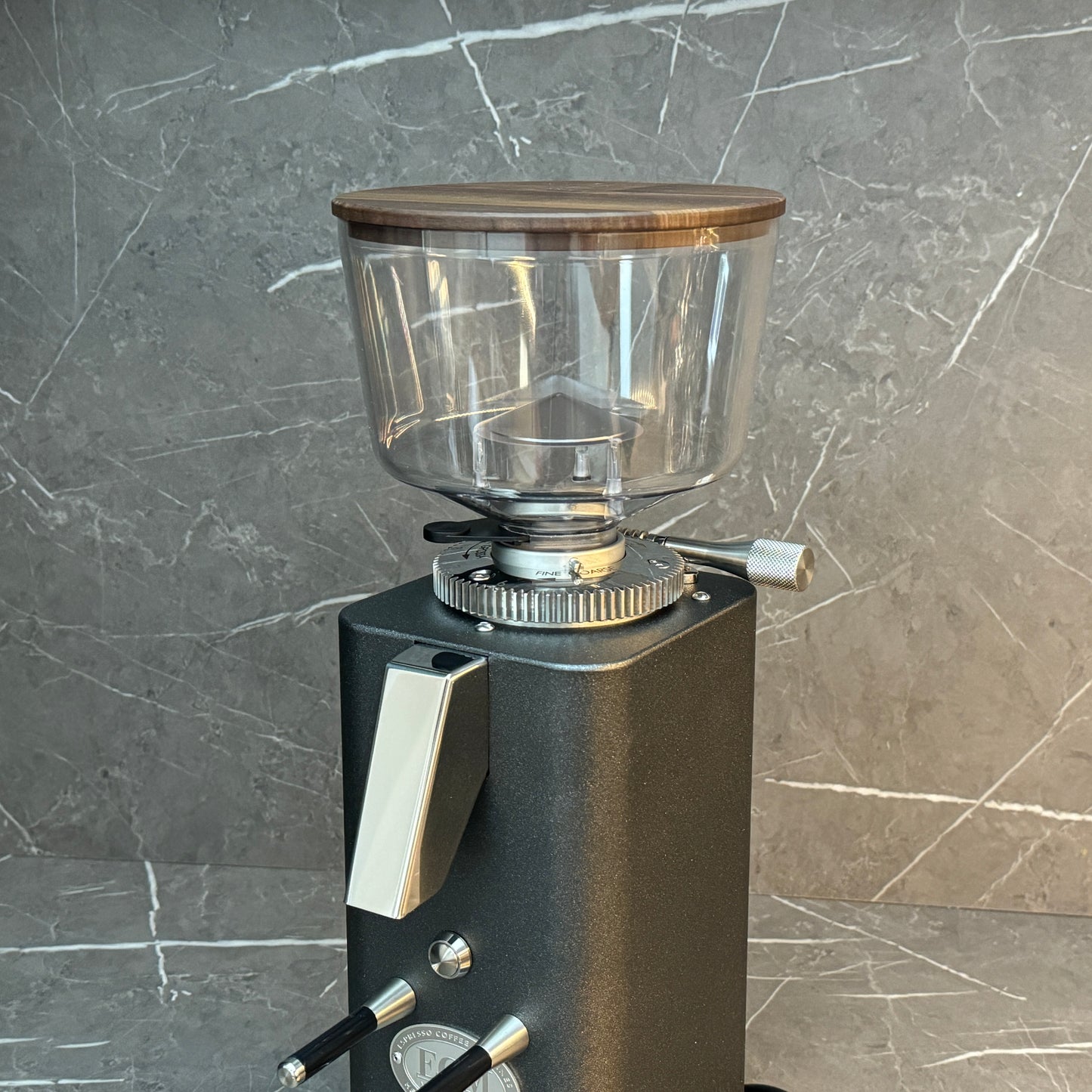 Mühlendeckel Nussholz - ECM mit 500g Bohnenbehälter